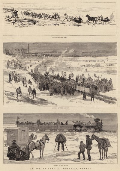 An Ice Railway at Montreal, Canada by Joseph Nash